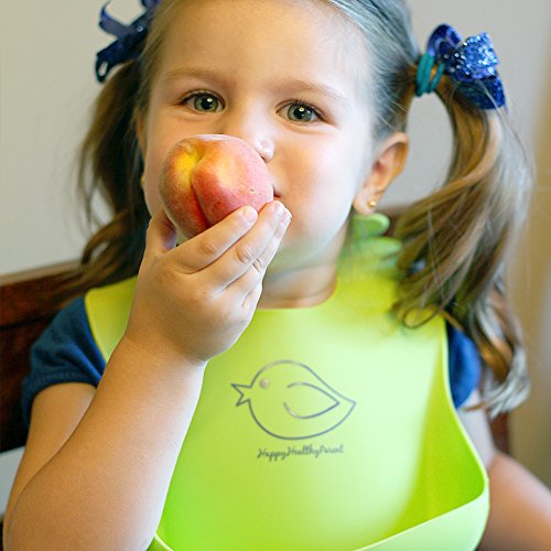 ¡Babero impermeable de silicona que se limpia fácilmente! ¡Cómodos baberos flexible que evitan las manchas! ¡Pasa menos tiempo limpiando después de las comidas con bebés o niños pequeños! Par de 2 colores (rojo / azul)