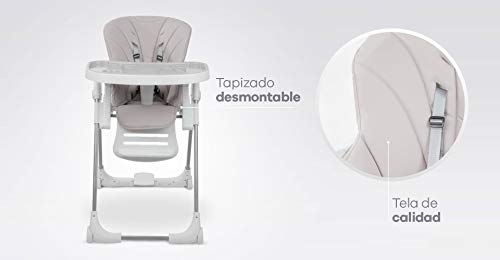 Babify Trona de bebé Evolutiva Comfort Plus. Reclinable, Ajustable con Plegado Compacto. Doble bandeja. Cojín ultrasoft