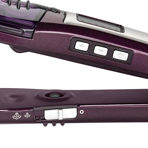 Babyliss Ipro 230 Steam - Plancha de Vapor Profesional con Revestimiento de Cerámica, Iónica, 5 Ajustes de Temperatura de 170 a 230ºc, Morado