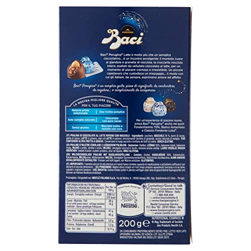 Baci Perugina Pralina di Cioccolato al Latte Ripieni, al Gianduia e Nocciola Intera - 200 gr