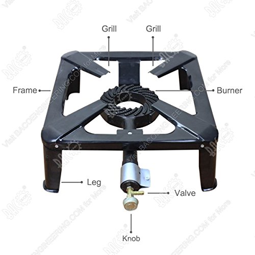 BACOENG Hornillo de Gas Hierro Fundido con 4 pies