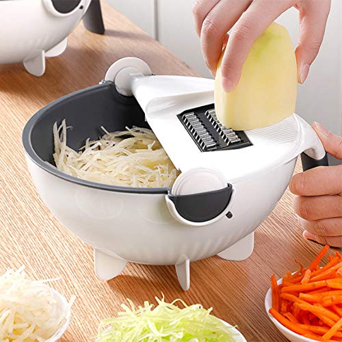 Baifeng Cortador Cortador Picador Magia Gire Vegetal Portátil Rallador Utensilio Cocina