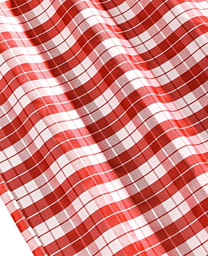 BAILEY JO Visillo con Rejilla Bordado Bistro Cortina Voile Transparente Cortina, Rot 2pc, HxB 145x80cm