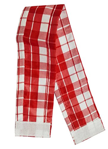 BAILEY JO Visillo con Rejilla Bordado Bistro Cortina Voile Transparente Cortina, Rot 2pc, HxB 145x80cm