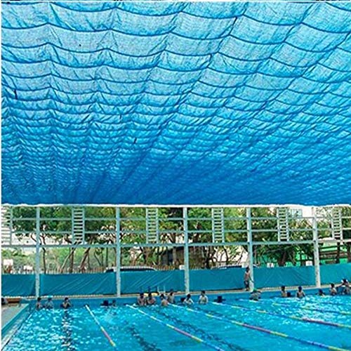 BAIYING Malla Sombra De Red Piscina Cubrir Impermeable Protector Solar Las Flores Hidratante Polietileno Hebilla De Aluminio, 34 Tallas Personalizable (Color : Blue, Size : 5x9m)