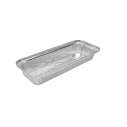BAIZAN Papel De Aluminio Bandejas Desechables, Rectángulo Cocinar Almacenamiento De Alimentos para Llevar Caja De Embalaje para Pinchos 20 Piezas