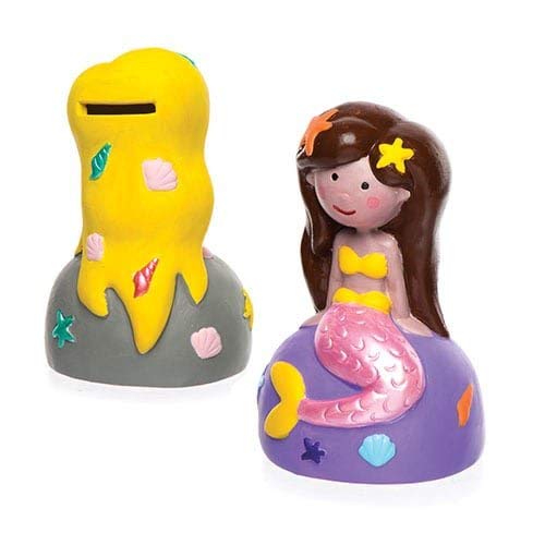 Baker Ross Huchas de cerámica con Forma de Sirena (Paquete de 2) Regalos infantiles para decorar