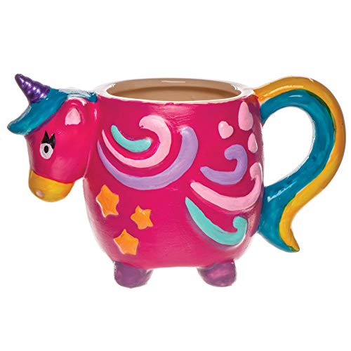 Baker Ross- Tazas de porcelana con unicornio (Pack de 2) - Actividad de manualidades infantiles para decorar y pintar