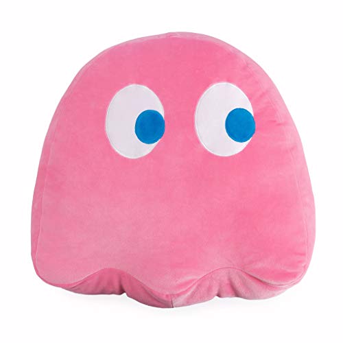 Balvi Cojín Pac-Man Pinky Color Rosa En Forma del icónico Personaje de Videojuego Pac-Man Poliéster 35cm