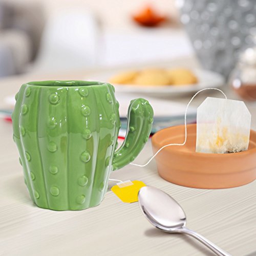 Balvi Mug Cactus Taza en Forma de Cactus Capacidad 450ml Apta para lavavajillas y microondas Cerámica