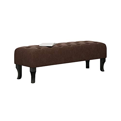 banco Cambio de Puerta Zapatos Sofá Taburete Dormitorio Cabezal de Cama Taburete de Estilo Europeo Ropa Tienda de Descanso Taburete GW (Color : Brown, Size : L120×W40×H40cm)