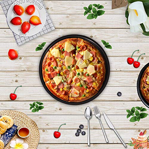 Bandeja de pizza antiadherente para horno Kslong 2ps de acero al carbono Pizza Pan 9 pulgadas