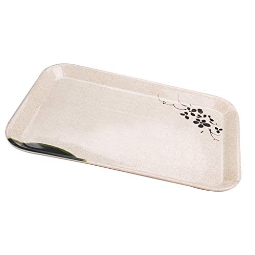 Bandejas de Melamina Rectangular Tray Pallet para Uso Doméstico Cocinas Oficinas - L: 43.5x32.5x2.3cm