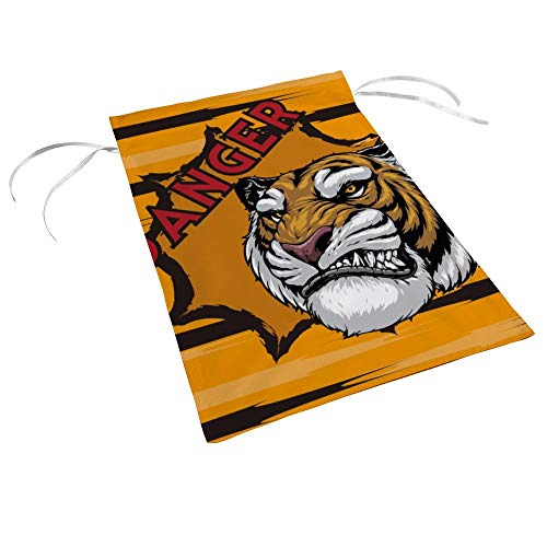 Bandera de algodón, 12 x 18 cm, diseño de tigre de Bengala, color amarillo