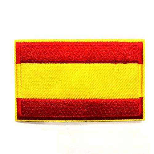 BANDERA DEL PARCHE BORDADO PARA PLANCHAR O COSER (España Sin Escudo 7.8cm)