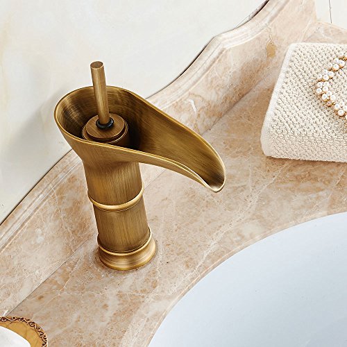 Baño Vintage Europeo A 1,Grifo Cocina Acero Inoxidable Antical Monomando Giratorio Duradero Anticorrosivo Agua Fría y Caliente Sin Gotear Para Fregadero Encimera