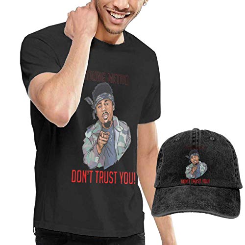 Baostic Camisetas y Tops Hombre Polos y Camisas, Men's Black Short Sleeve Shirts, Funny Metro-BOOMIN Casual T Shirt - Dad Baseball Cap