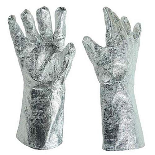 Barbacoa Guantes, Guantes Protectores, Guantes de Papel de Aluminio, Aislamiento de Alta Temperatura de horneado,500 Grados