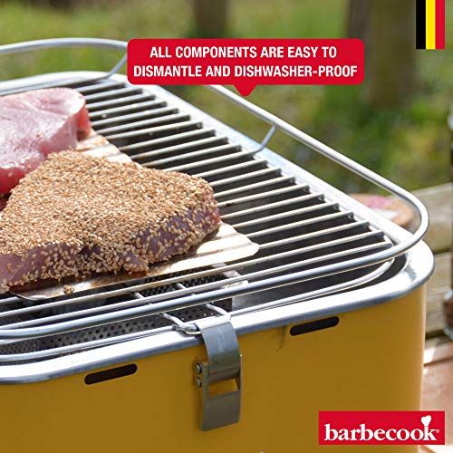 Barbecook 2235925000 Barbacoa PORTATIL Carlo, Amarillo, 43,5 x 33,5 x 20,5 cm