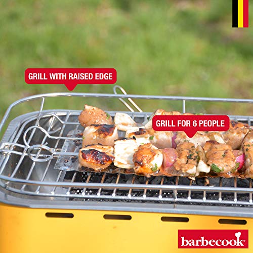 Barbecook 2235925000 Barbacoa PORTATIL Carlo, Amarillo, 43,5 x 33,5 x 20,5 cm