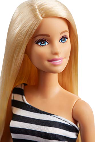 Barbie Fashionista Muñeca rubia con vestido a rayas (Mattel GFJ85) , color/modelo surtido