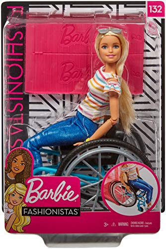 Barbie Fashionista Muñeca rubia en silla de ruedas (Mattel GGL22) , color/modelo surtido