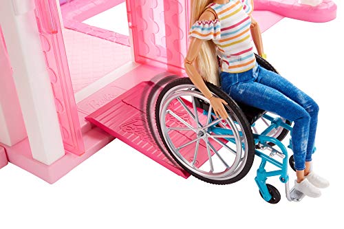 Barbie Fashionista Muñeca rubia en silla de ruedas (Mattel GGL22) , color/modelo surtido