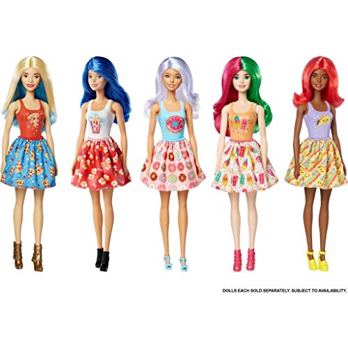 Barbie Reveal 2da ola Inspirada en la gastronomía, muñeca que cambia de color con agua (Mattel GTP41) , color/modelo surtido