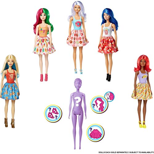 Barbie Reveal 2da ola Inspirada en la gastronomía, muñeca que cambia de color con agua (Mattel GTP41) , color/modelo surtido