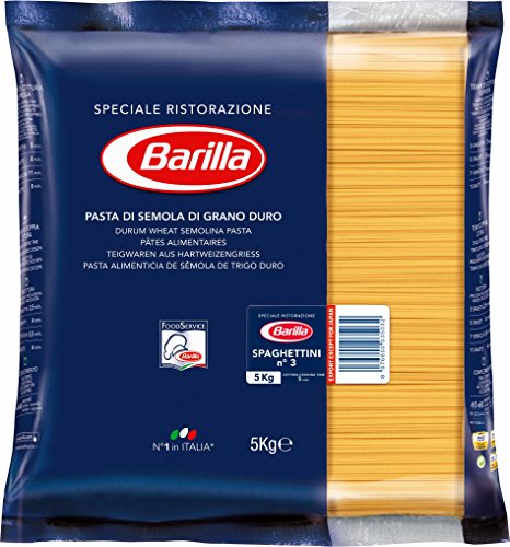 Barilla Spaghettini Número 3 Pasta Italia, 5 Kg