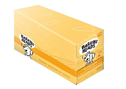 Barking Heads Comida Húmeda para Perros baja en calorías - Fat Dog Slim - Pollo de corral sin aromas artificiales, 85% Natural, Receta baja en calorías sin cereales (10 x 300 g)