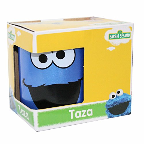 Barrio Sésamo Taza de Cerámica Cookie Monster Azul | 300 ml | Taza de café