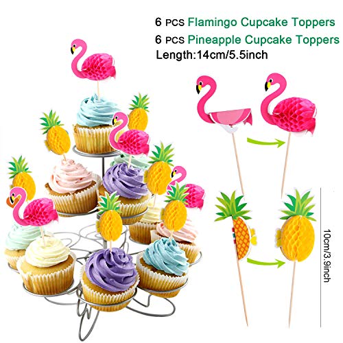 Bascolor 77 Piezas Aloha Hawaiano Tropical Decoración Aloha Bandera Puntos Guitarra Globos Hawaianos Pajitas de Papel Cupcake Topper Palma Tropical Flores Hibiscus Luau Fiesta Hawaiana Decoracion