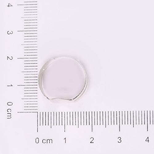 Base de Anillo Ajustable(Paquete de 80)- 20mm x 8mm, Color Plateado, Base de anillo con Pegamento en Almohadilla para Gemas y Cuentas