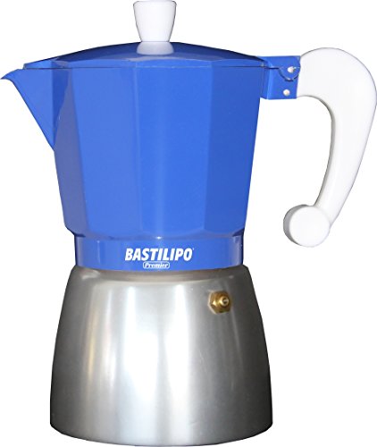 Bastilipo Colori-3 Cafetera, Aluminio, Azul Eléctrico