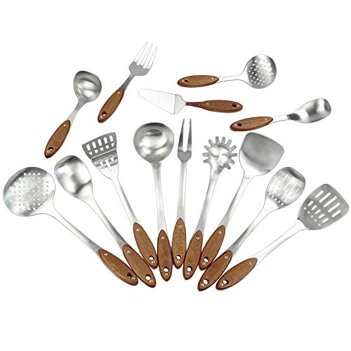 Bblie Juego de 10 Utensilios de Cocina de Acero Inoxidable