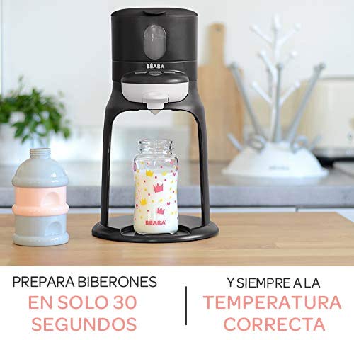 Béaba 912865 - Bib'Expresso, Preparador Y Calientabiberones, Instantáneo Y Rápido, Dos Opciones De Temperatura: 22 O 37 ºc, Sencillo, Intuitivo, Compacto, Evoluciona A Baño María, Black