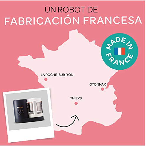 Béaba Babycook Neo Robot de cocina infantil: tritura, cocina y cuece al vapor, Rápida en 15 minutos, Recipiente de vidrio y cubeta de acero inoxidable, Para Bebés y Niños