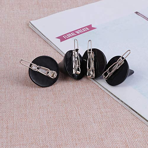 Beaupretty Clips de pelo de cuerno gótico de horror, Cortes de horquilla de diablo de corte Diadema Sombreros para el cabello para Halloween Cosplay, 4 piezas (Negro)