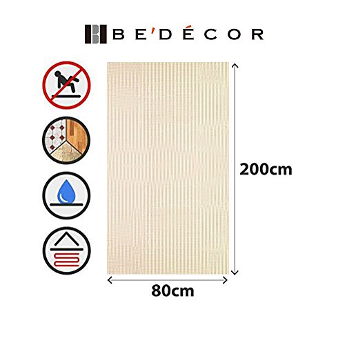 Bedecor Base Antideslizante para Alfombras,Protección contra Resbalones,Corte Simple,Fácil de Limpiar (200 x 80cm)