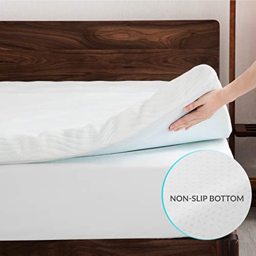 Bedsure Topper Colchón Viscoelástico 90x190x7cm de Memory Foam - Sobrecolchon Antiestático con 1 Funda Extraíble y Lavable - Cubrecolchon Espuma con Efecto Memoria Hipoalergénico