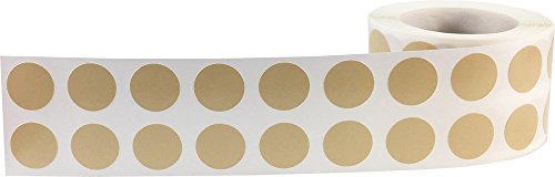 Beige Pegatinas Circulares, 13 mm 1/2 Pulgadas Etiquetas de Puntos 1000 Paquete