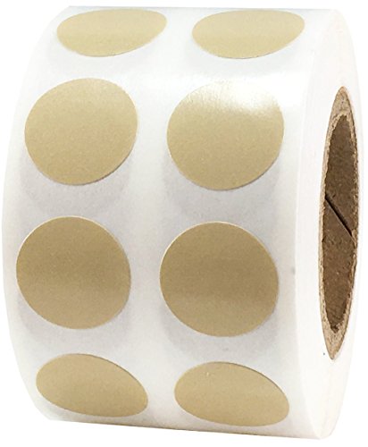 Beige Pegatinas Circulares, 13 mm 1/2 Pulgadas Etiquetas de Puntos 1000 Paquete