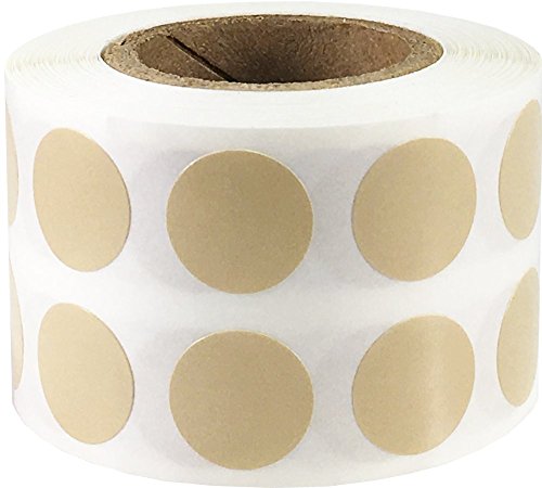 Beige Pegatinas Circulares, 13 mm 1/2 Pulgadas Etiquetas de Puntos 1000 Paquete