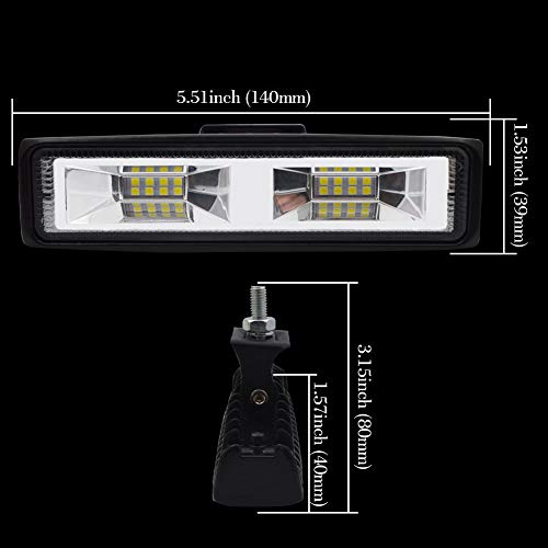 BeiLan Led luz de Trabajo 18W LED Lámpara Trabajo Bar viga de inundación Iluminacion Conducción Led Faros Coche Luz Moto Camión a través del Carro Coches Barco Minería Pesca de Luces de antiniebla