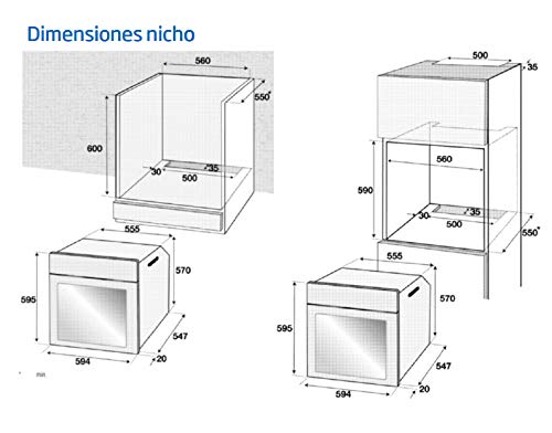 BEKO Horno BIE22302XD MULTIFUNCION INOX Aq, Negro