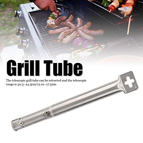 Belissy 4pcs Ajustable Tubo telescópico Tubo de Acero Inoxidable de reemplazo quemadores Parrilla de Barbacoa de Piezas