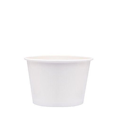 Benail Papel Sopa Tazas, Fucsia/Frío Helado Tazas (Blanco), Ideal Fiesta, Ceremonia Snacks - 8oz