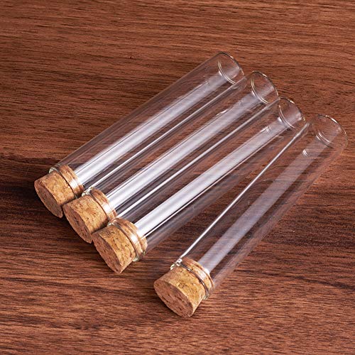 BENECREAT 20 Pack 30ml Botella de Vidrio Transparente con Corcho para Manuaildad de Artesanía Decoración de Boda y Fiesta 13x2cm