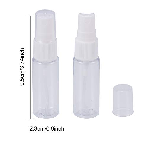 BENECREAT 30 Pack 20ml Botella Plástica Transparente Vacía de Aerosol de Niebla de Gota con Gotero de Transferencia Líquida Envase Rellenable para Productos de Belleza